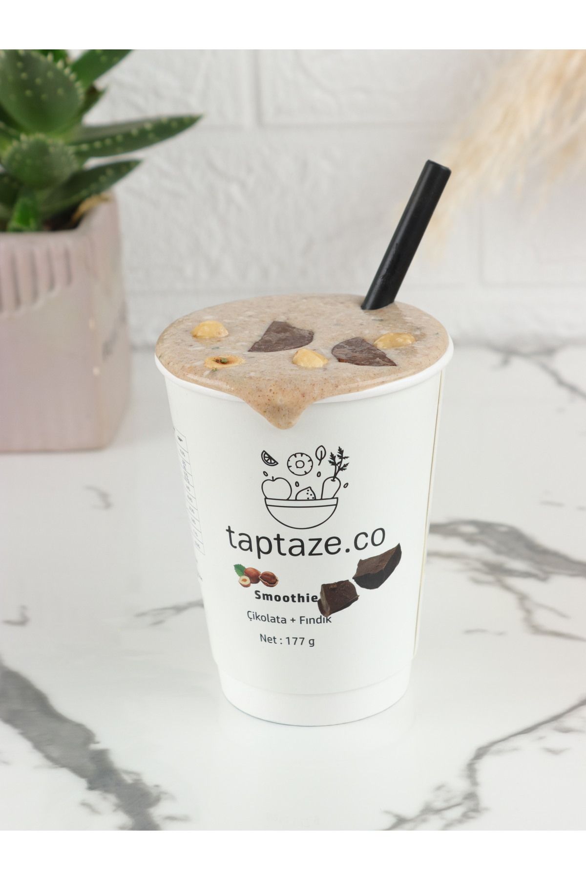 TaptazeCo 6 Adet Organik Smoothie Kakao Fındık Avokado Hurma Hindistan Cevizi Muz Kale Vanilya