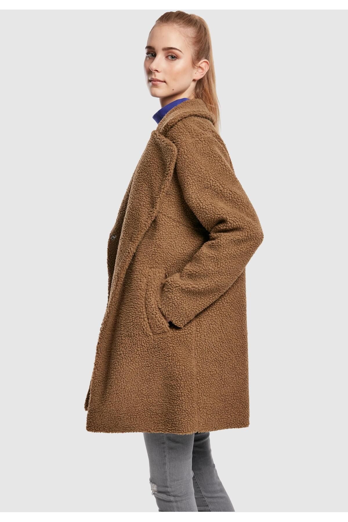 Urban Classics-Damen Oversized Sherpa Coat 8