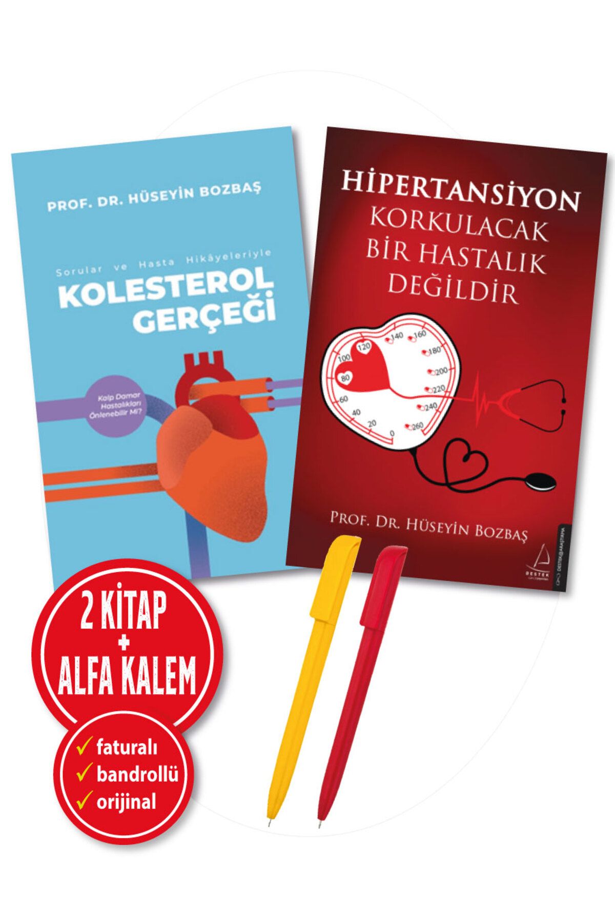 Destek Yayınları Kolestrol Gerçeği+Hipertansiyon Korkulacak Bir Hastalık Değildir(Hüseyin Bozbaş) Sağlık 2 Kitap Yeni