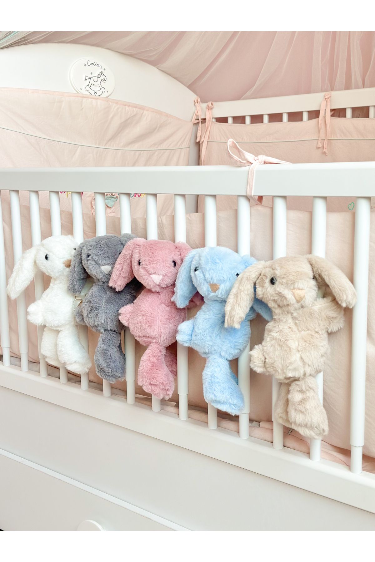 MOISY-Rabbit Patterned Ultra Soft Plush Lap - Hugging Ecru 6