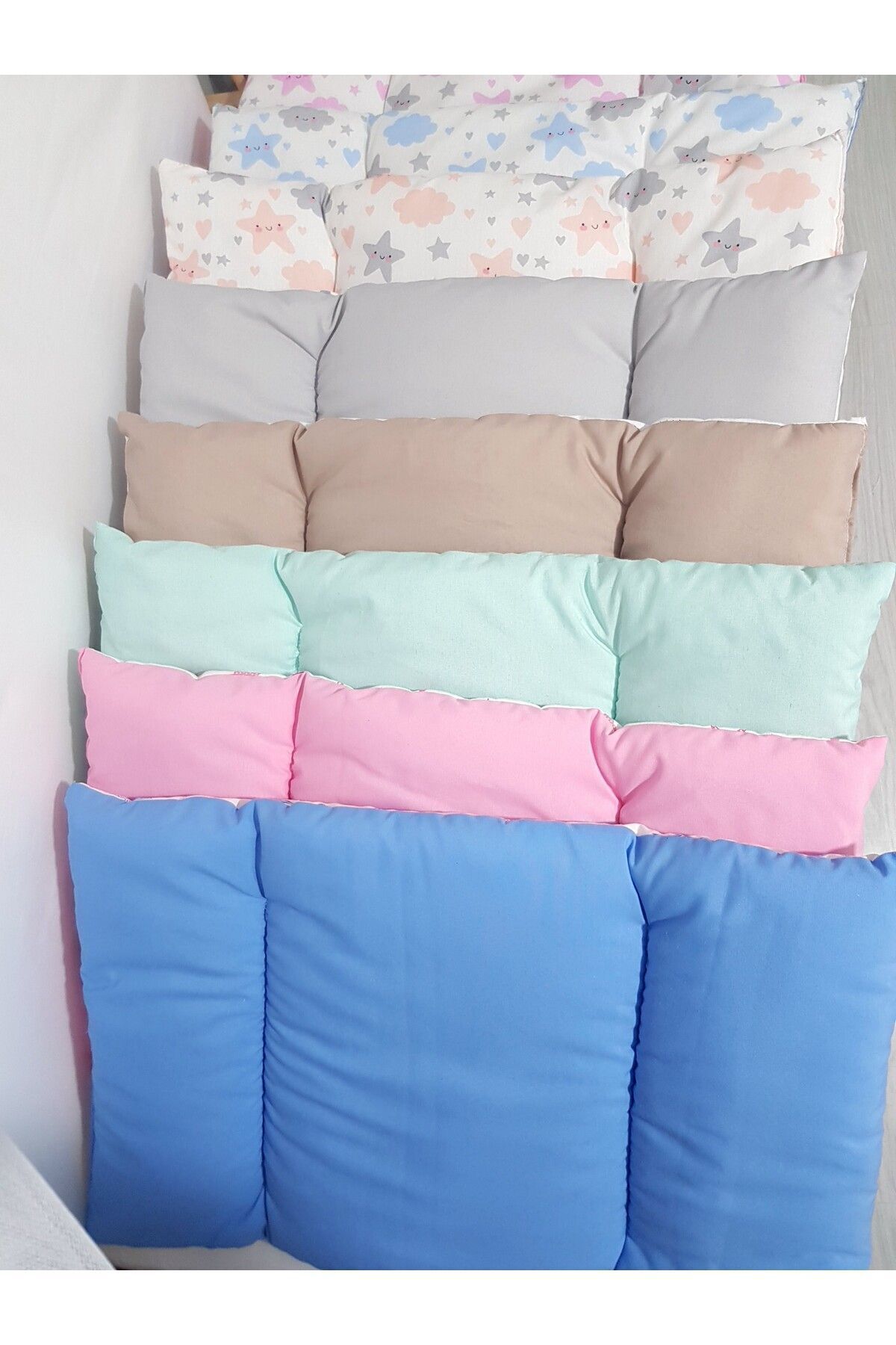 Baby Clime Alt Açma Minderi Çift Taraflı Kahve Yıldız - Baş Düzeltme Yastığı Ve Diş Kaşıyıcı Hediye! fotoğrafı 6 (önizleme)