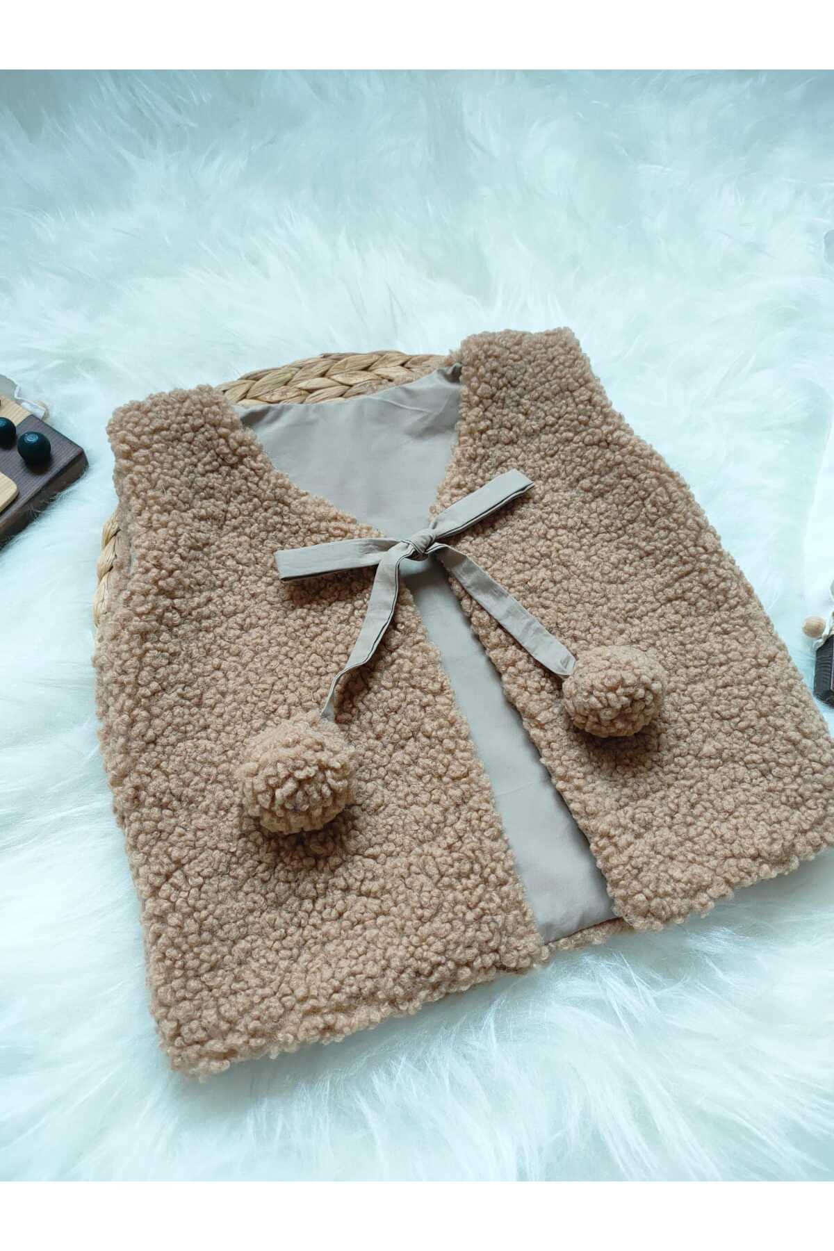 bright moon Çocuk çift taraflı peluş yelek Unisex fotoğrafı 4 (önizleme)