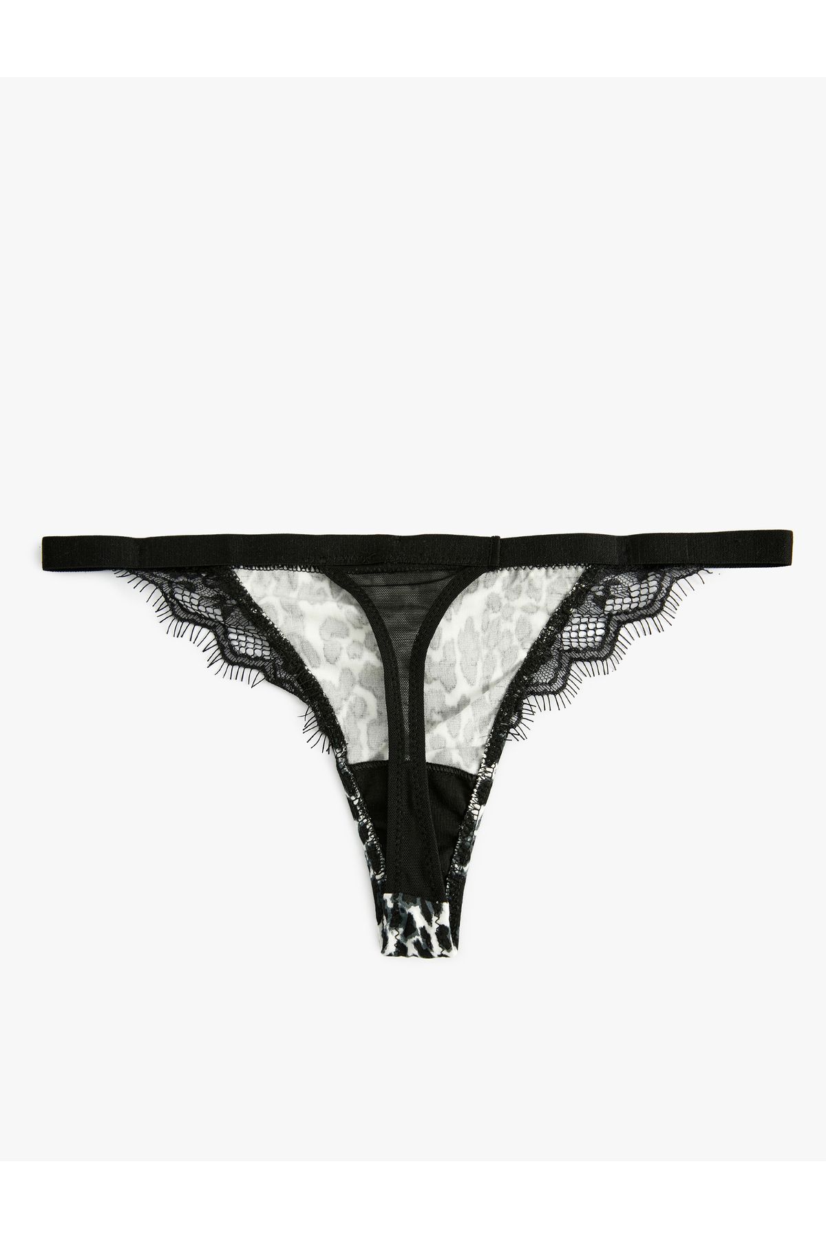 Koton-Leopard Patterned String Panties Lacy Viscose 8