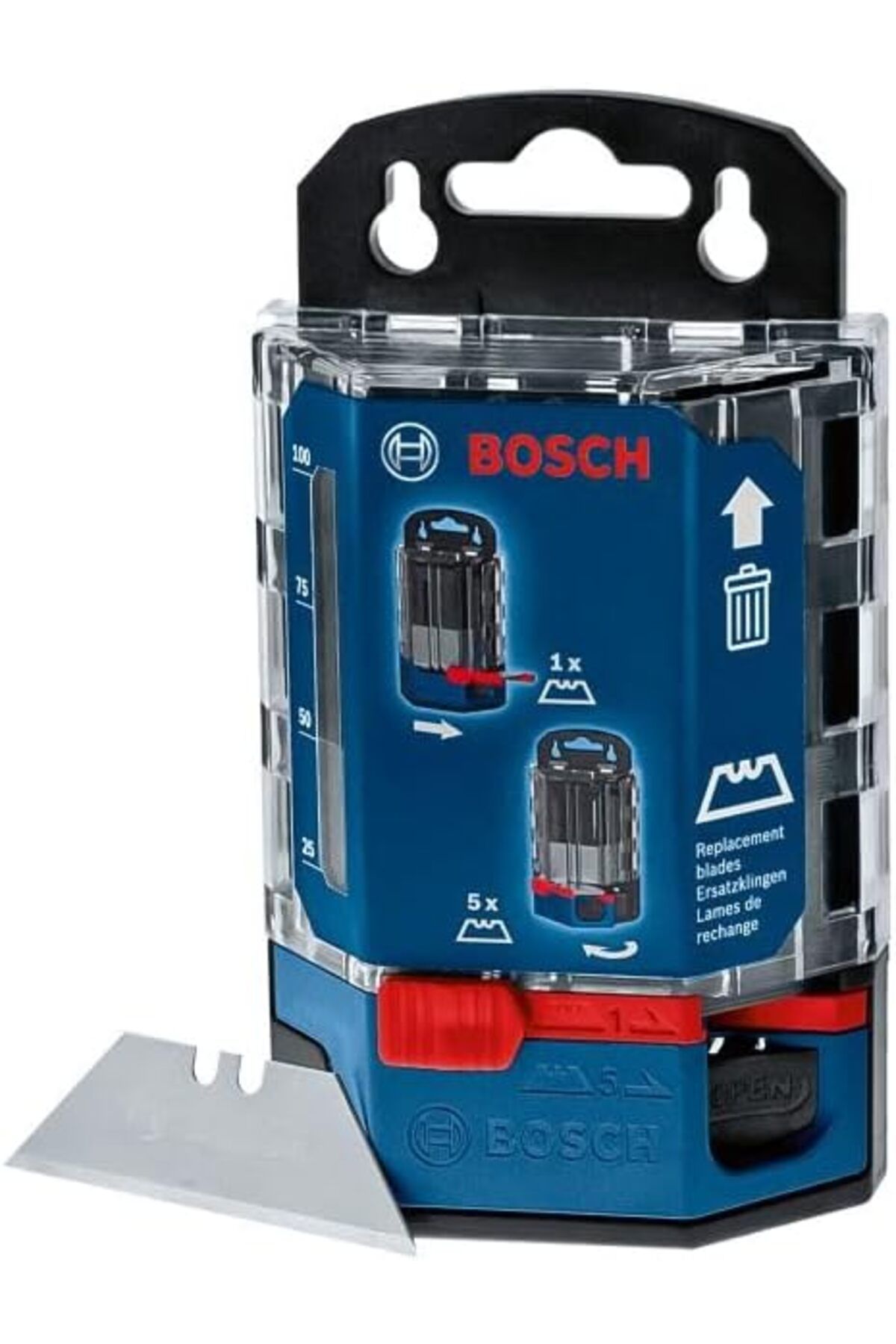 STOREMAX sivtcrt Professional Dispenser içinde 50 yedek bıçak (Bosch Professional trapez bıçak uçları