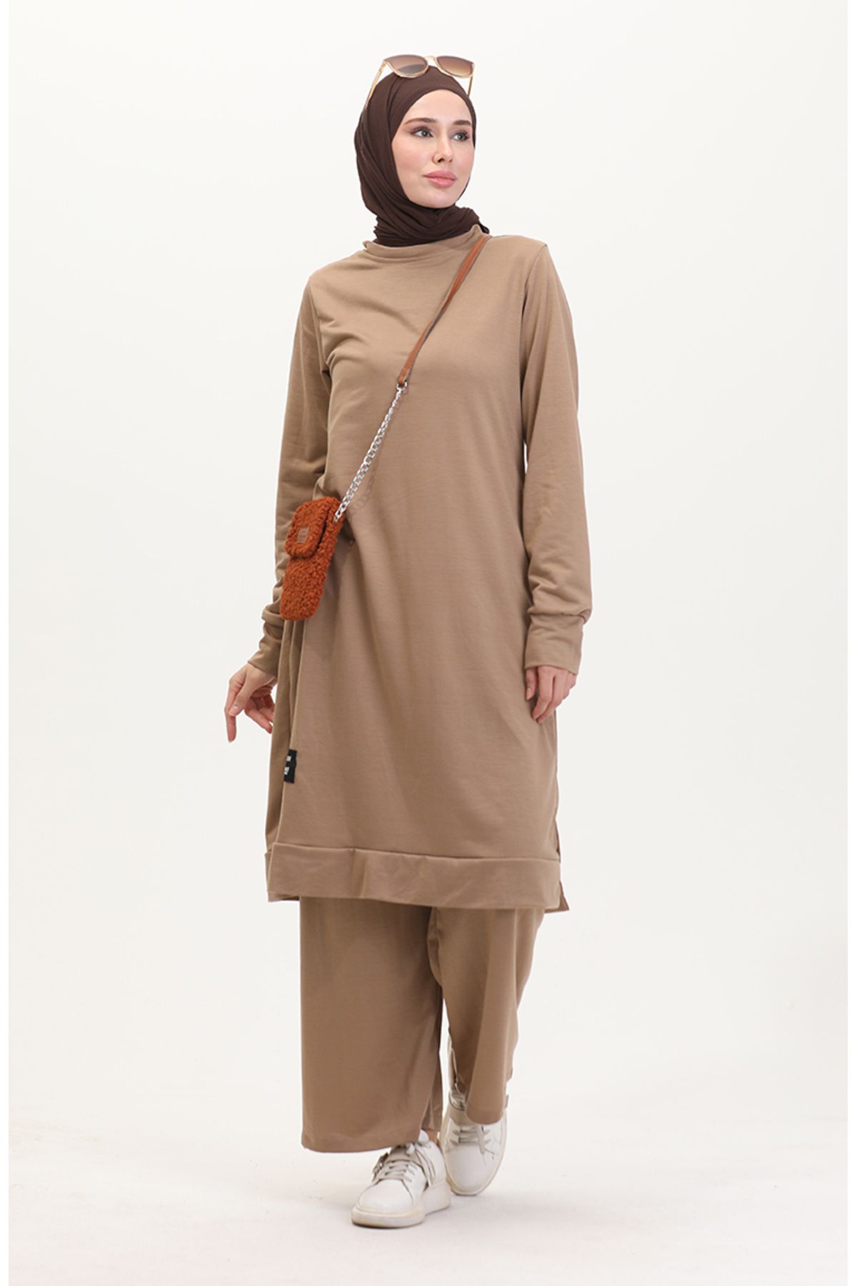 sefamerve-Toprak Two String Tunic and Pants Set - 0044-36 2