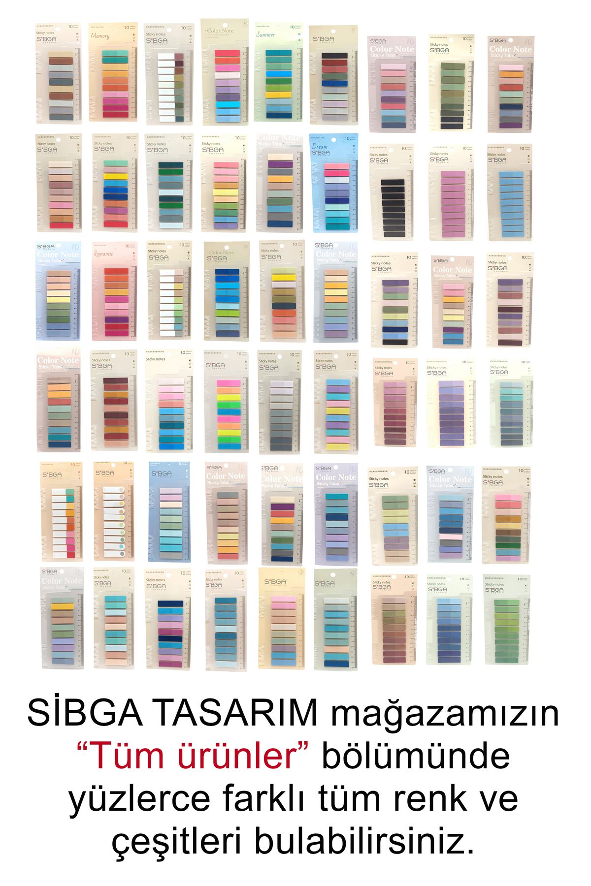 sibga tasarım-Hârtie de notițe post-it de culoare transparentă violet - autocolant cu semne de carte 6