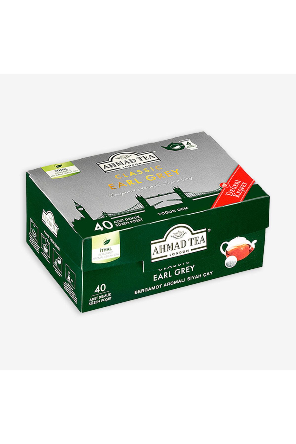 Ahmad Tea Classic Earl Grey 40lı Demlik Poşet Çay 80 gram