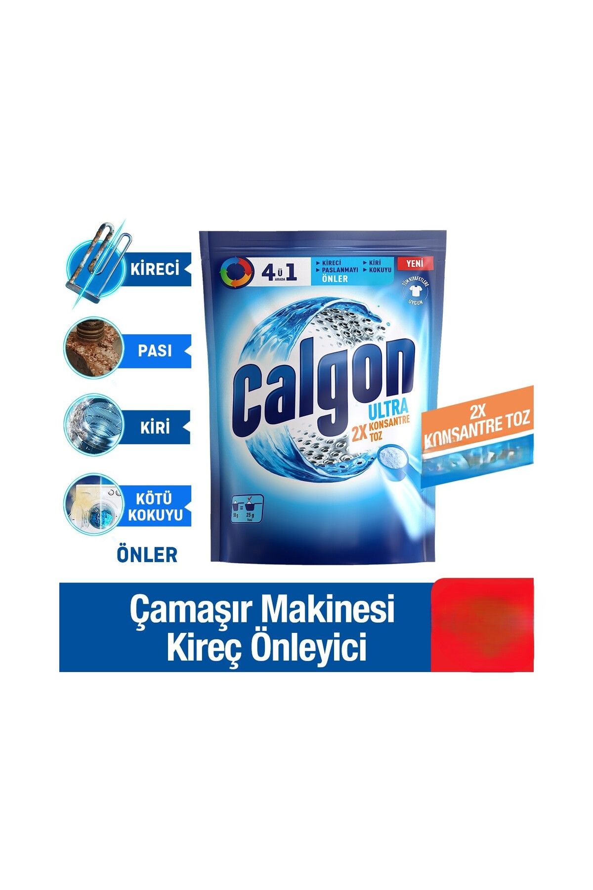 Calgon Kireç Önleyici 4'ü 1 Arada Ultra Konsantre Toz 750 gr