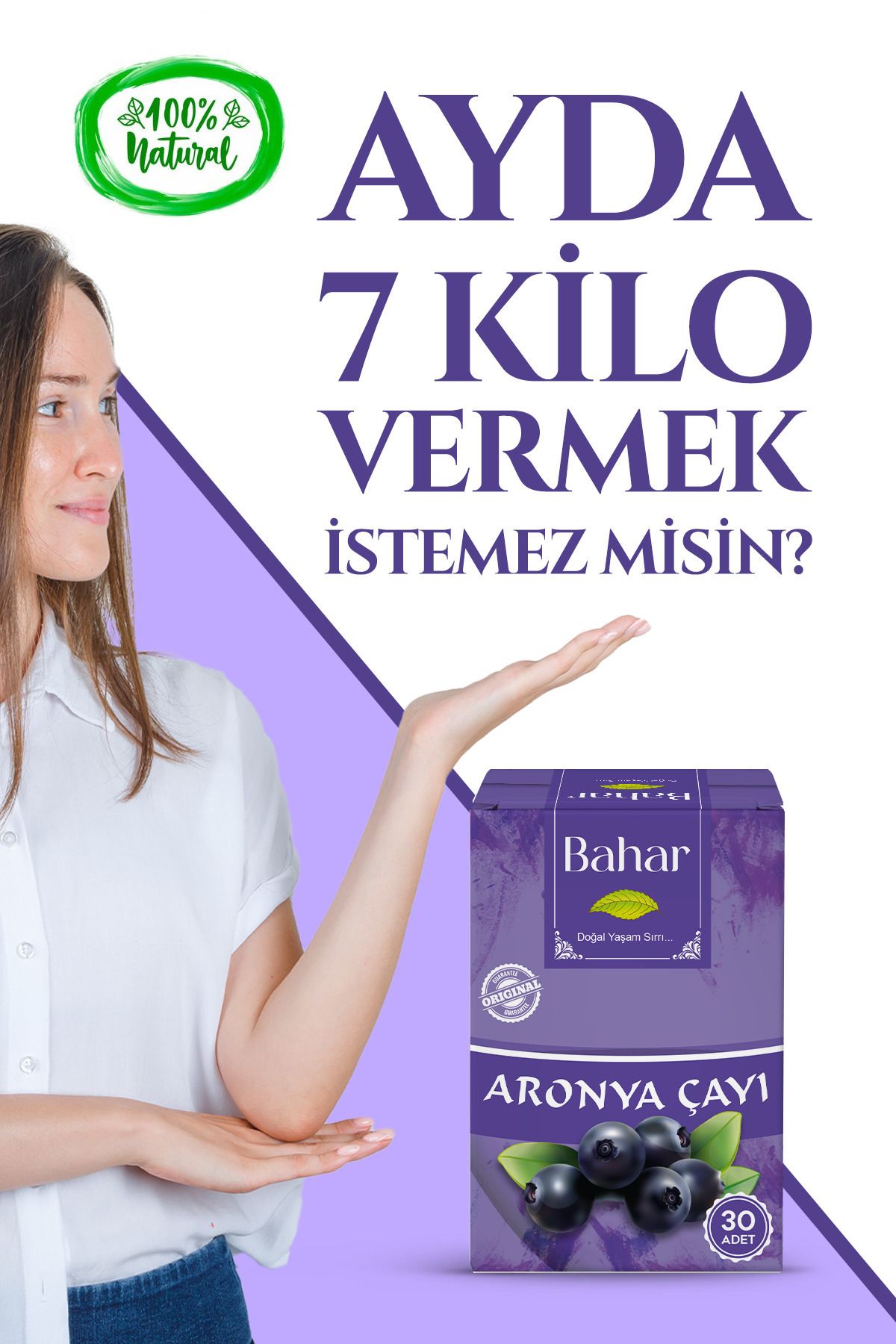 Kilo Verme Zayıflama1 Ödem Atmaya Yardımcı Iştah Kesici, Detox Diyet Özel Karışım Çay (ADET30)