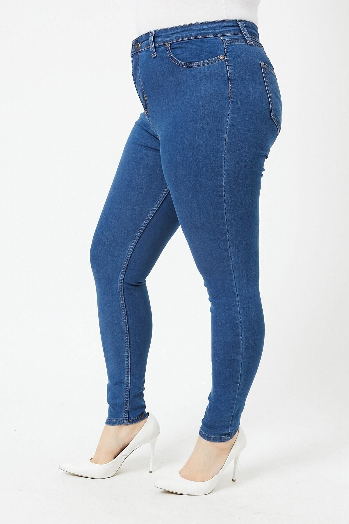 TRENDNATUREL-Large Size Oversize Jeans Medium Blue S.o.l.m.a.z (COLLECTOR) We Have a Size Chart 4