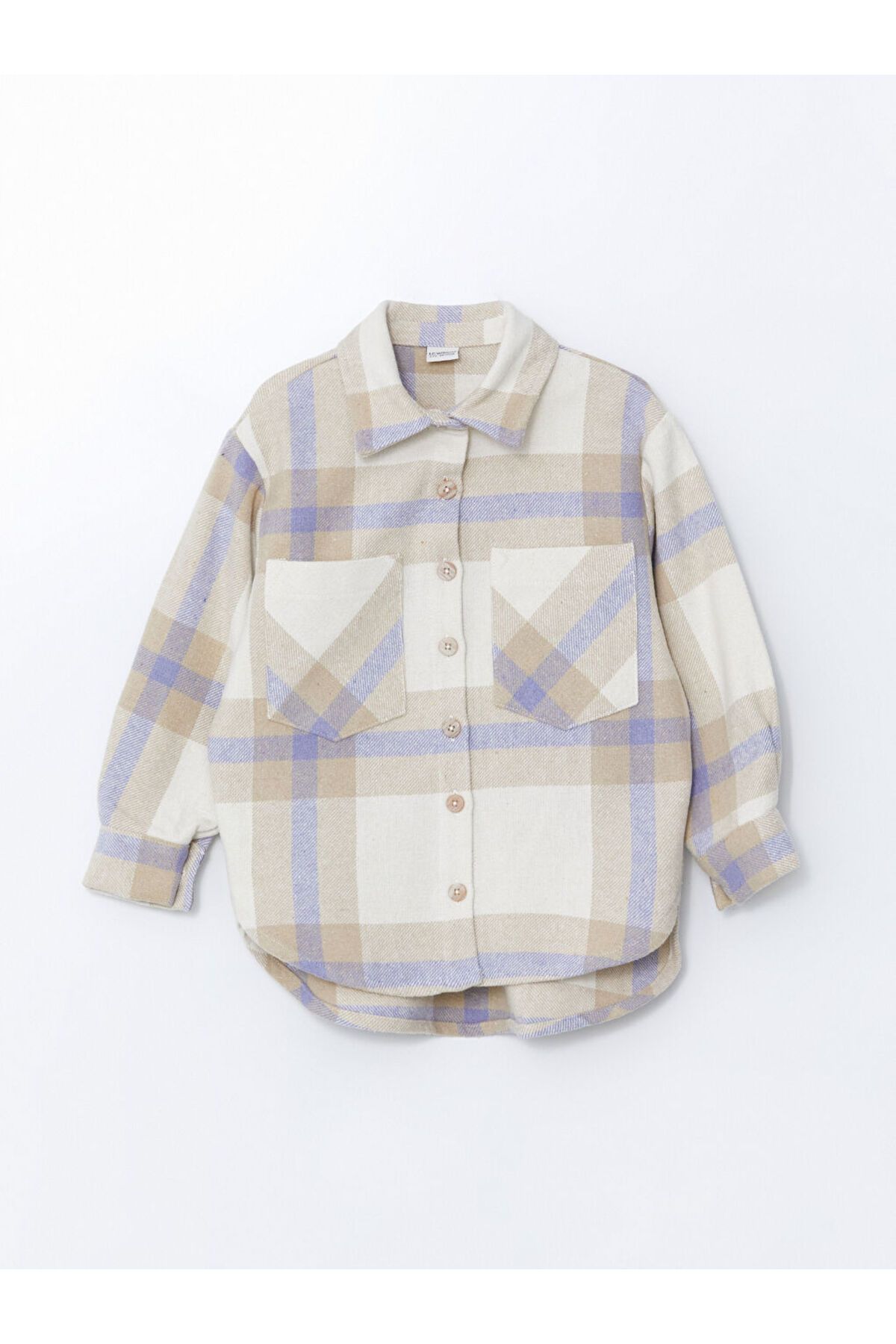 LC Waikiki-Plaid Girls' Shirt Jacket - W4Aq57Z4 1