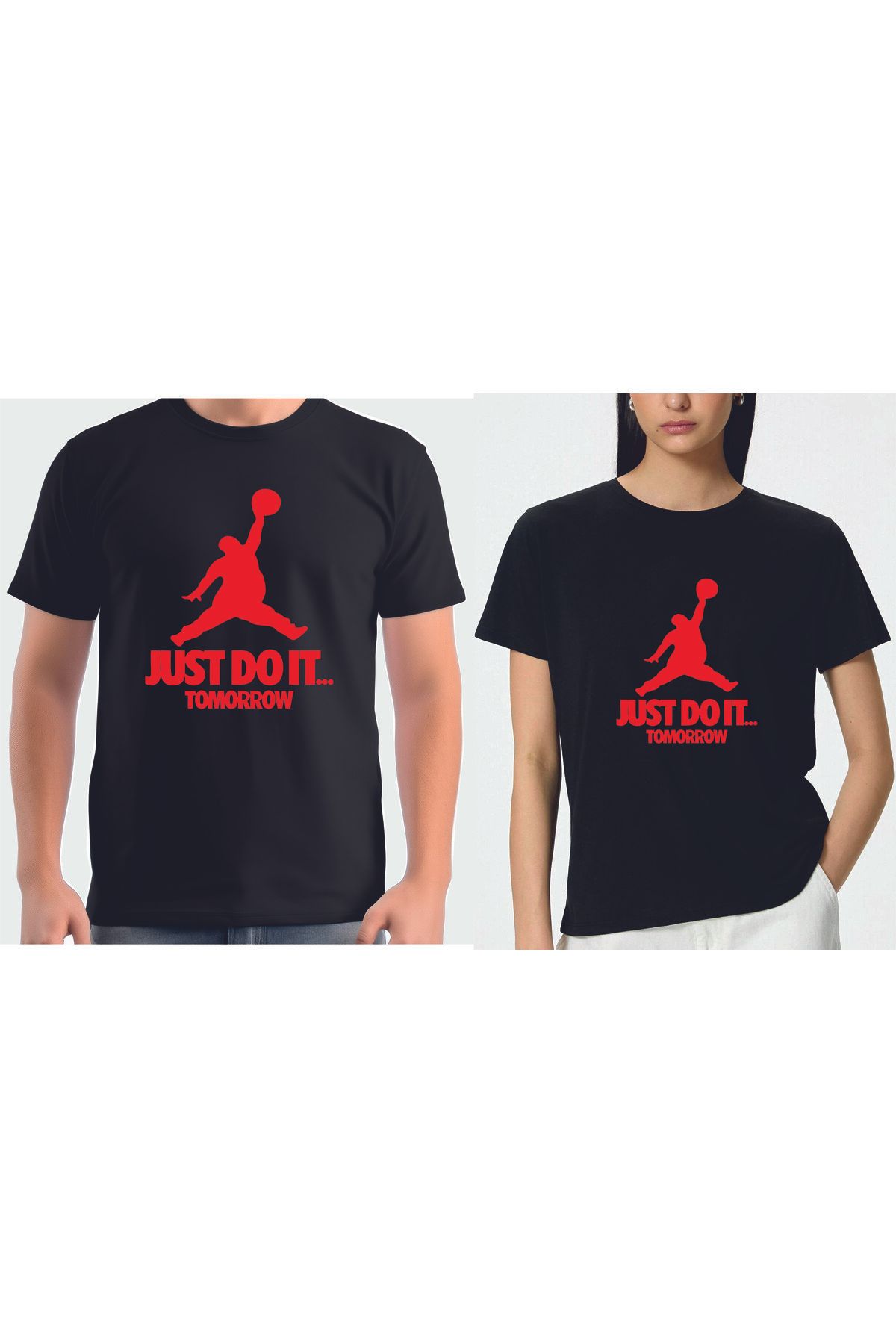 radem Ünisex %100 Pamuklu A+++ Kalite Süprem Penye Zıplamaya çalışan adam Baskılı Regular Kalıp Tshirt