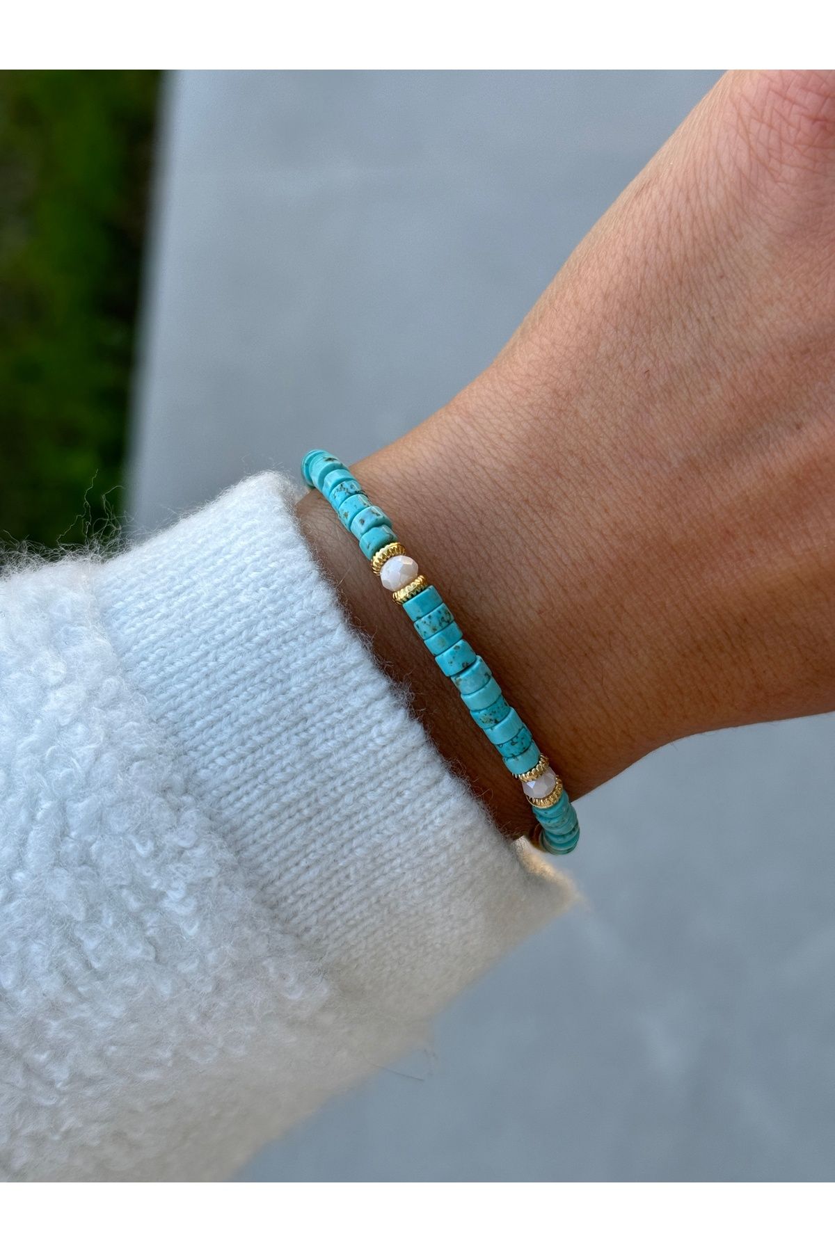 HERCY-Natural Turquoise Stone Bracelet |   Natural Stone Bracelet |   Turquoise Bracelet 1