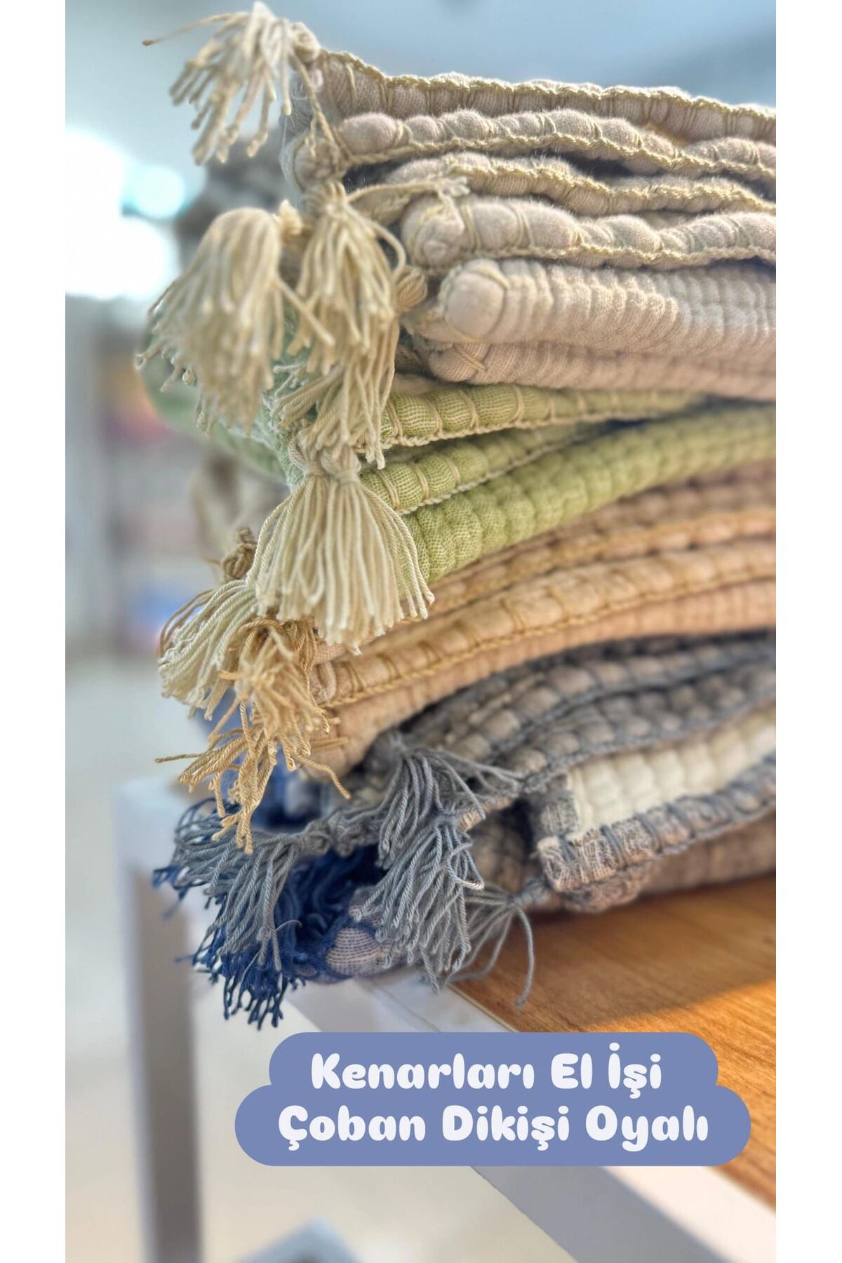 YASEMİNİNEVİ Bej Rengi Müslin Bebek Yorganı Müslin Bebek Yatak Örtüsü fotoğrafı 4 (önizleme)