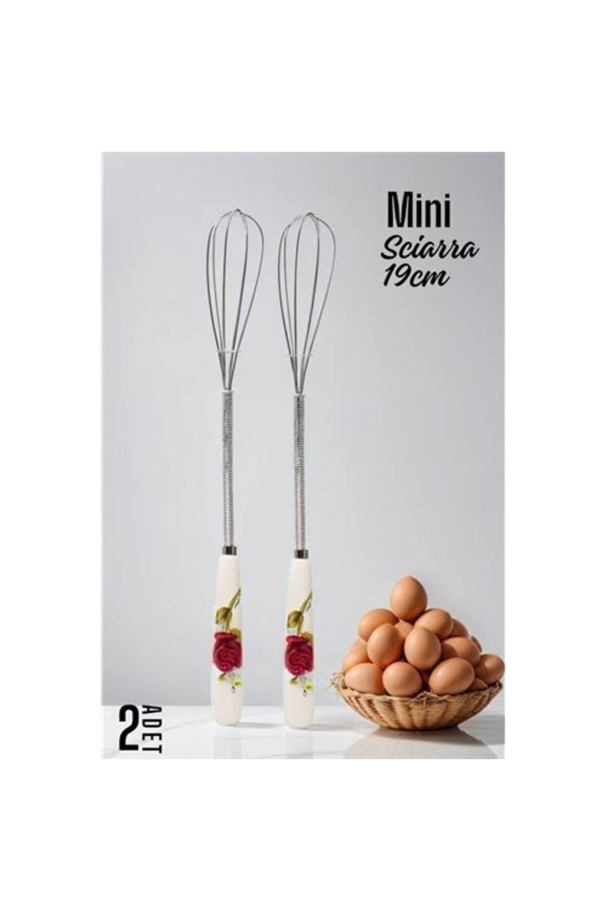 ModaCar Sciarra Mini Çırpıcı Seramik Saplı 2 Adet