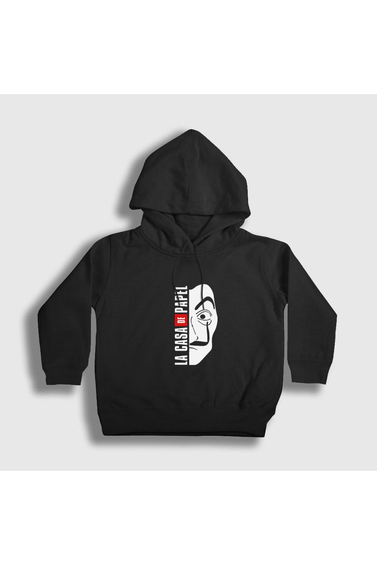 Presmono-Hanorac cu glugă unisex pentru copii Black Mask V2 La Casa De Papel197638tt 1