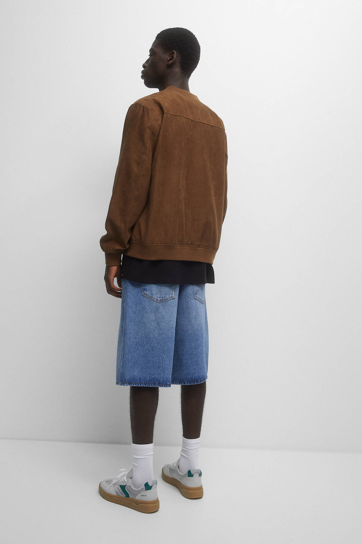 Elysian Faux Suede Bomber Jacket