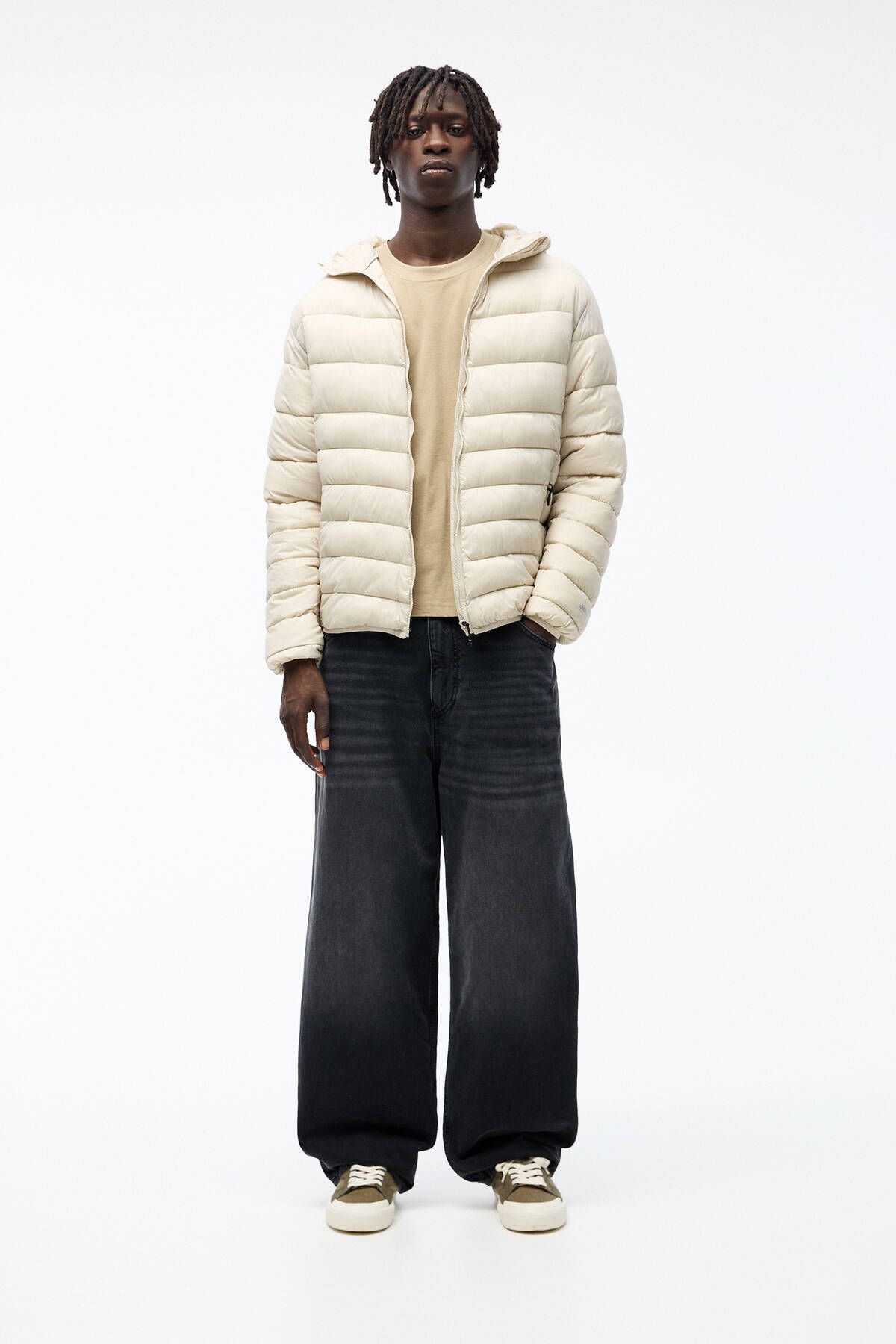 Pull & Bear-Lightweight puffer jacket with hood 2
