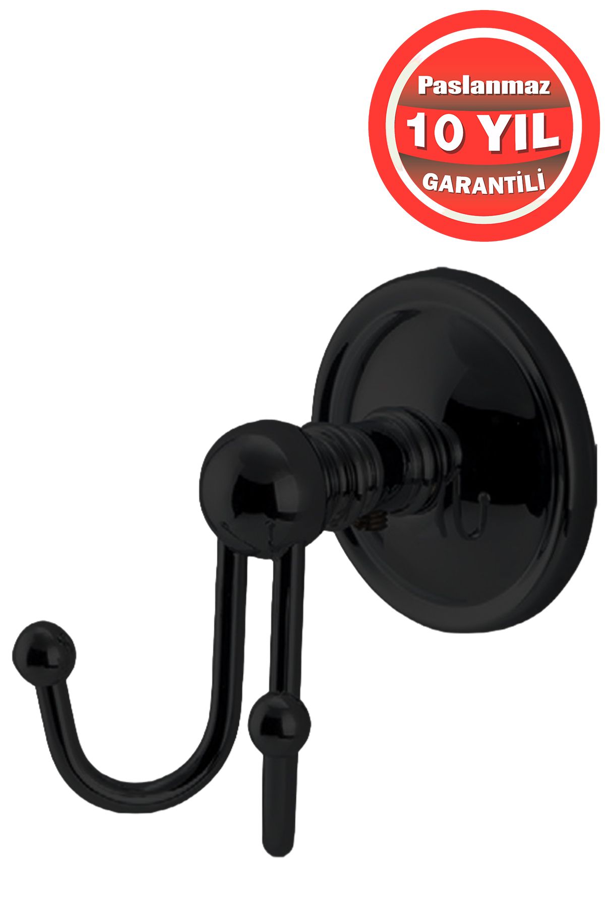 ÇELİK BANYO Paslanmaz Pirinç Mat Siyah Bella Bornozluk Askılık