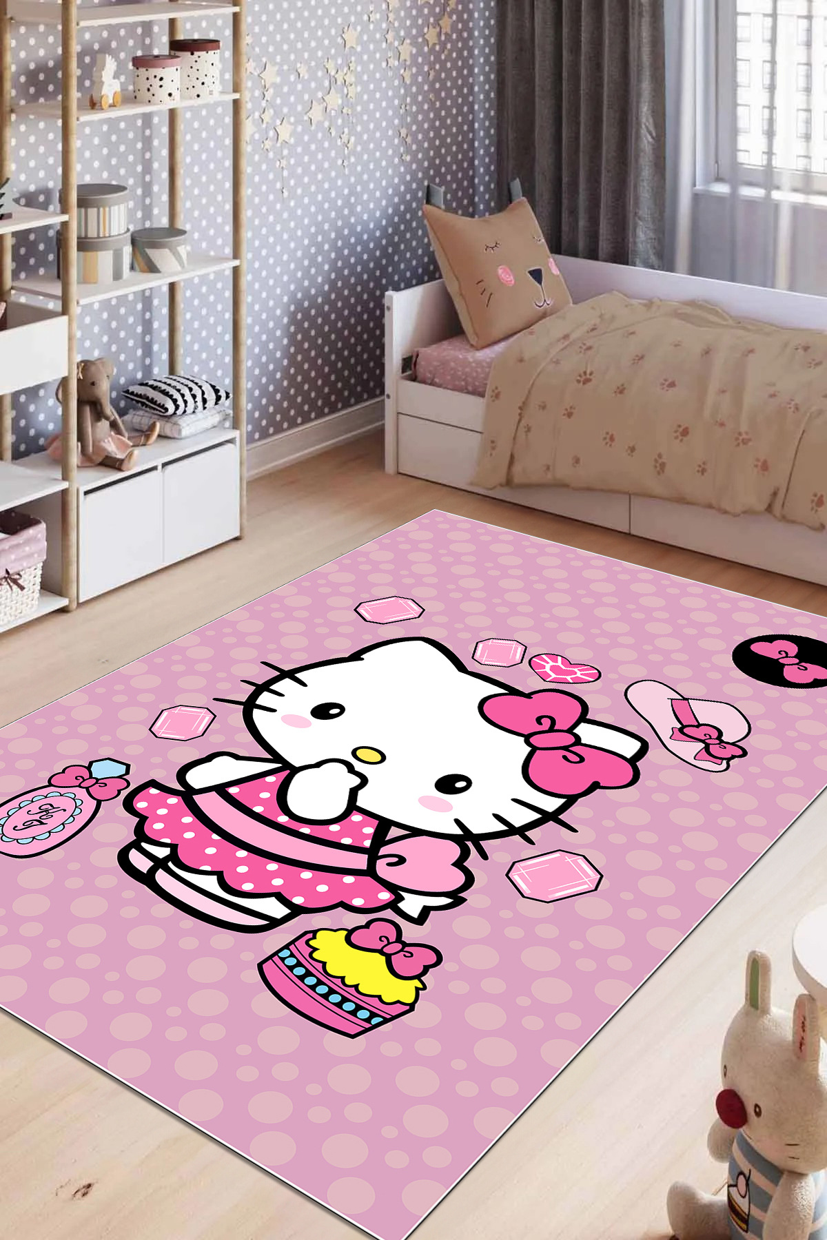 Viyana Home Dijital Kaymaz Taban Bebek Figürlü Eğlenceli Yıkanabilir Oyun Odası Çocuk Halısı fotoğrafı 7 (önizleme)