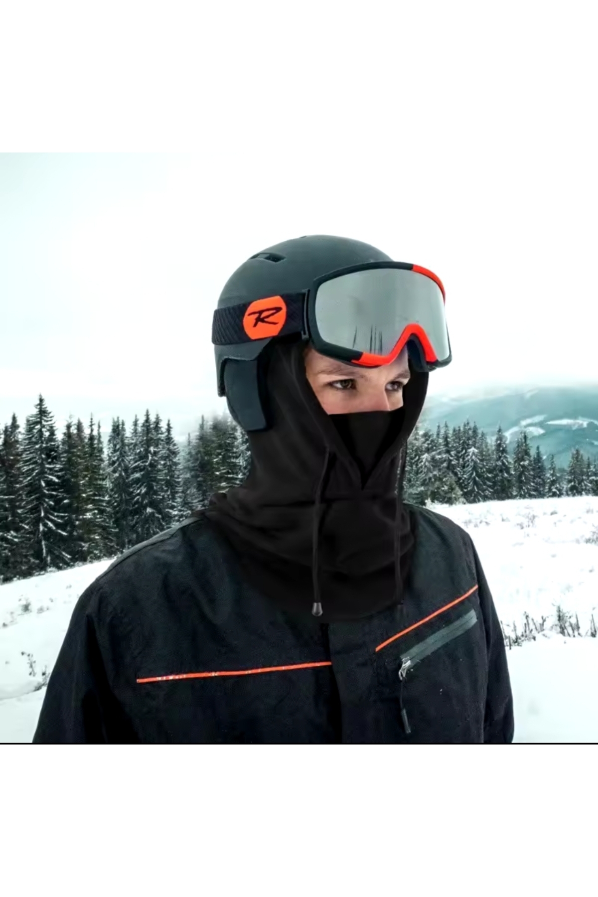 Zhara  Rüzgar Geçirmez Gerçek Polar Unisex Yüz Kar Maskesi Atkı Bere Boyunluk Kapşonlu - Görsel 4