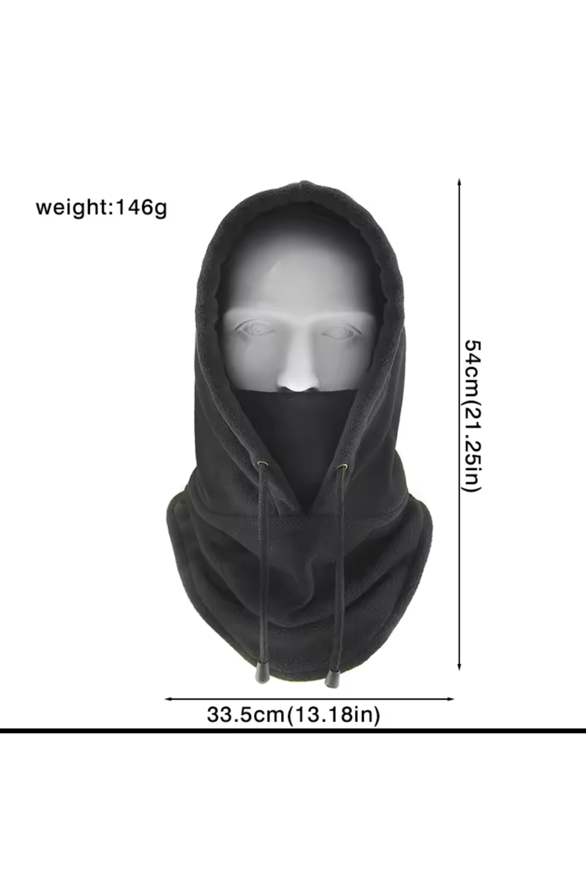 Zhara  Rüzgar Geçirmez Gerçek Polar Unisex Yüz Kar Maskesi Atkı Bere Boyunluk Kapşonlu - Görsel 3