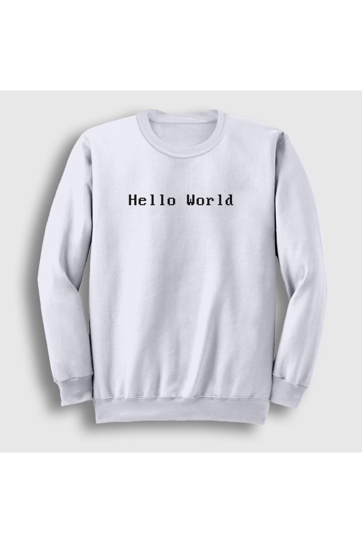 Presmono-Φούτερ Unisex White Hello World Coder Programmer Developer Software 334611 ττ 1
