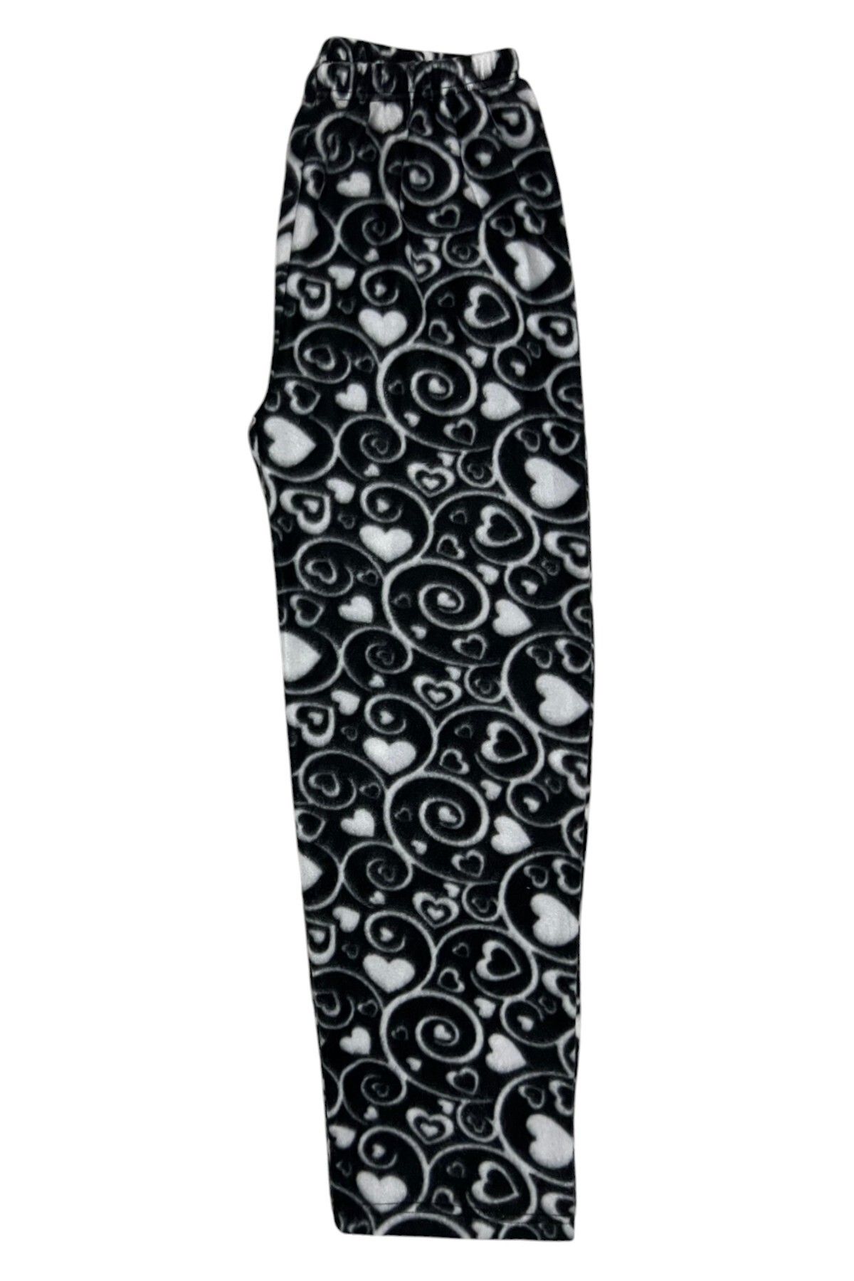 SİERNA Kadın Polar Pijama Altı Beli Lastikli Kışlık srn-004110
