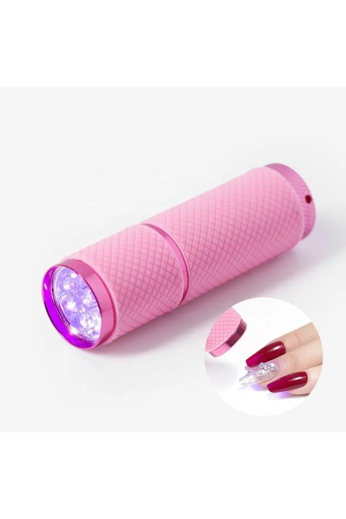 aba nails Mini Uv Led Lamba Tırnak Kurutucu Led Lamba Pembe