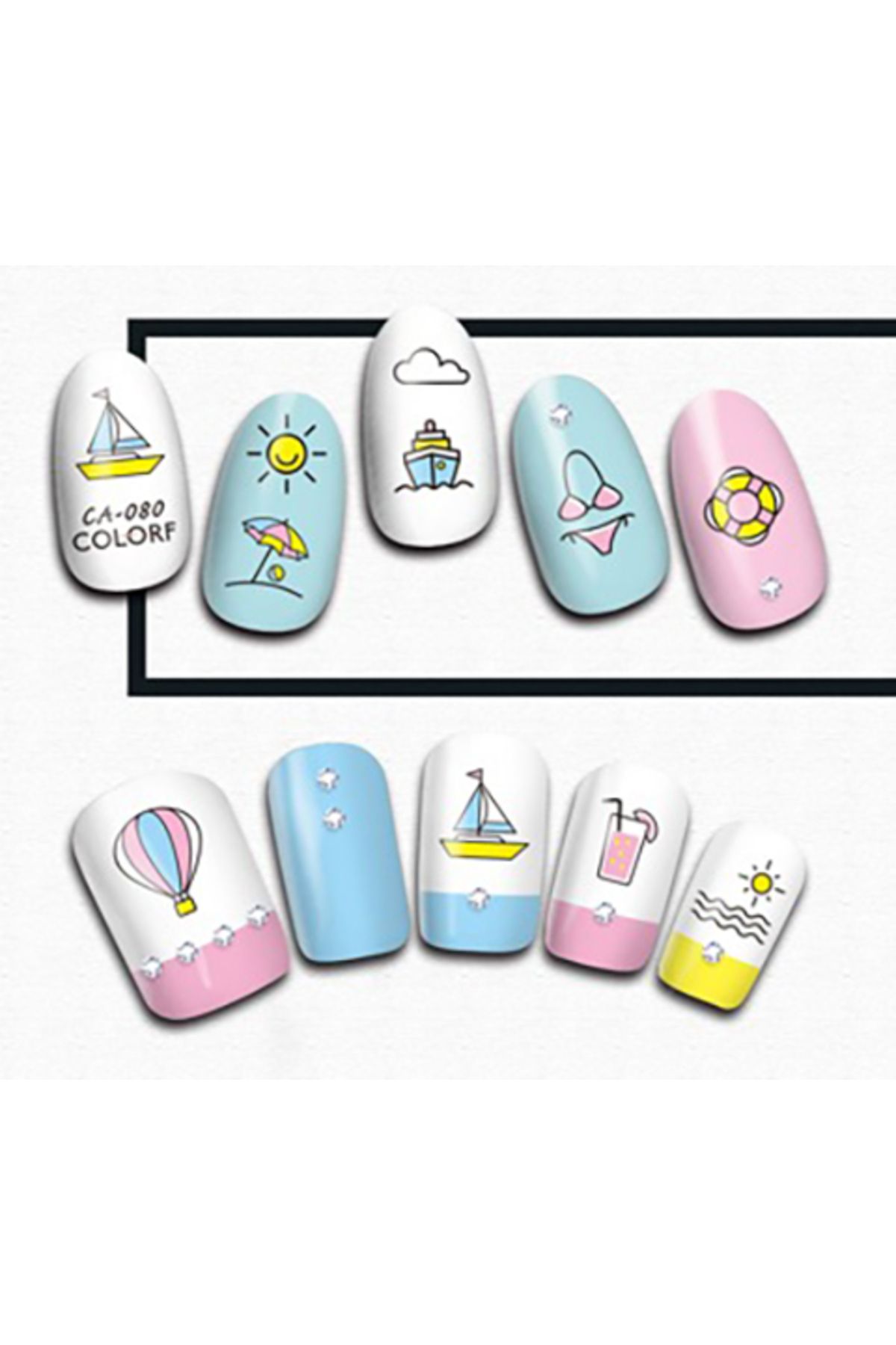 استیکر ناخن aba nails