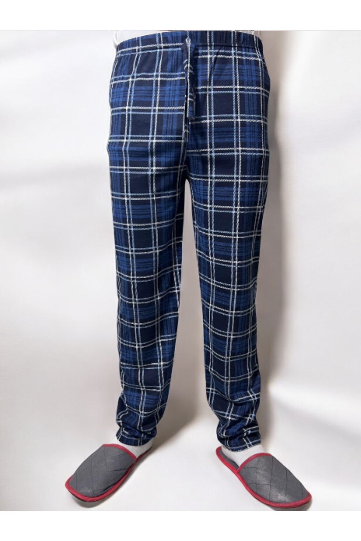 SİERNA Kurdeleli Ekose Kadın Pijama Altı srn-004252