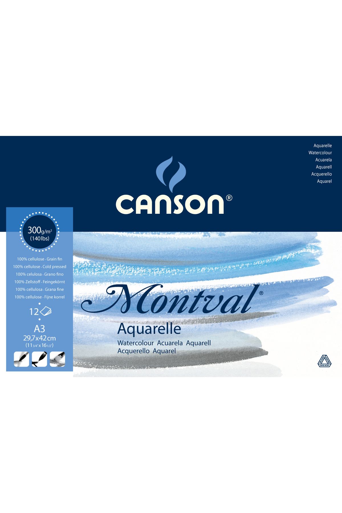 Canson Montval Suluboya Blok 300gr-a3