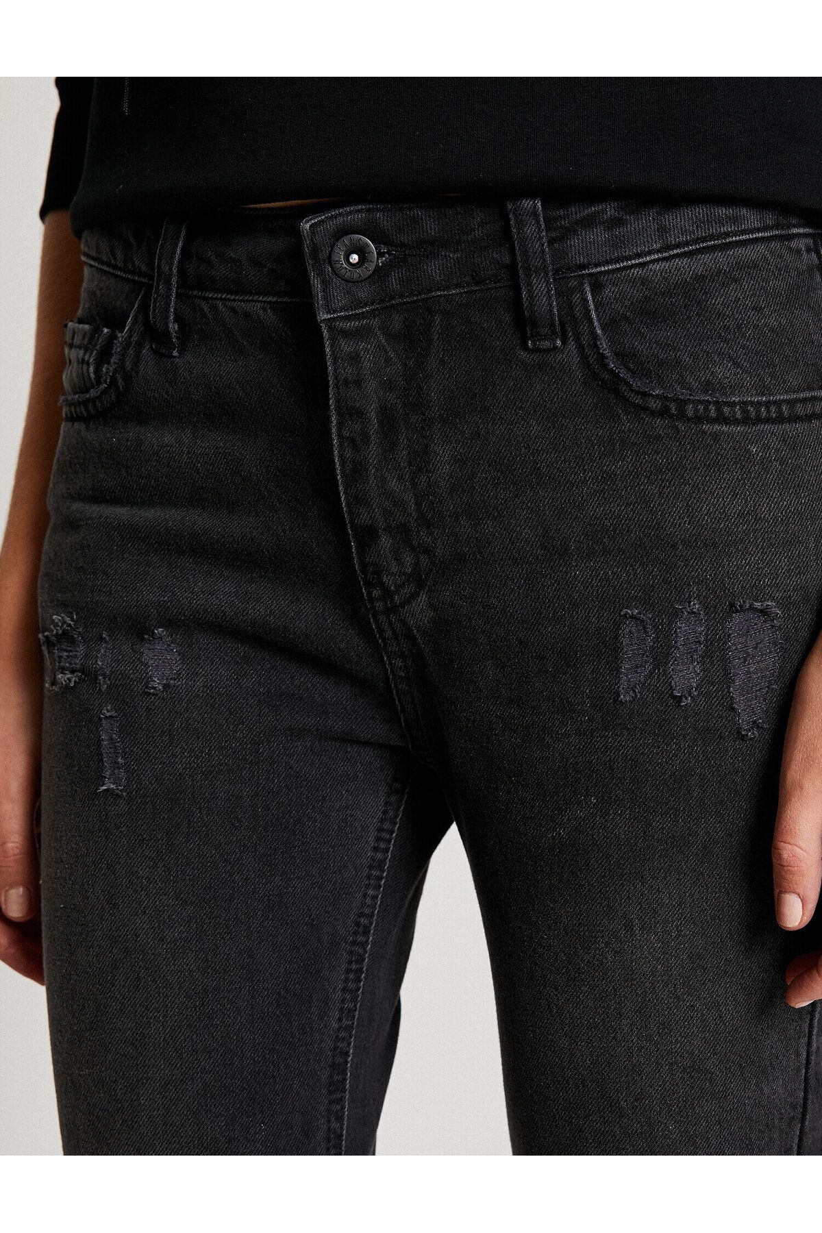 Koton-Pantaloni negri Angelina Jean de damă 8YAK47142DD 6
