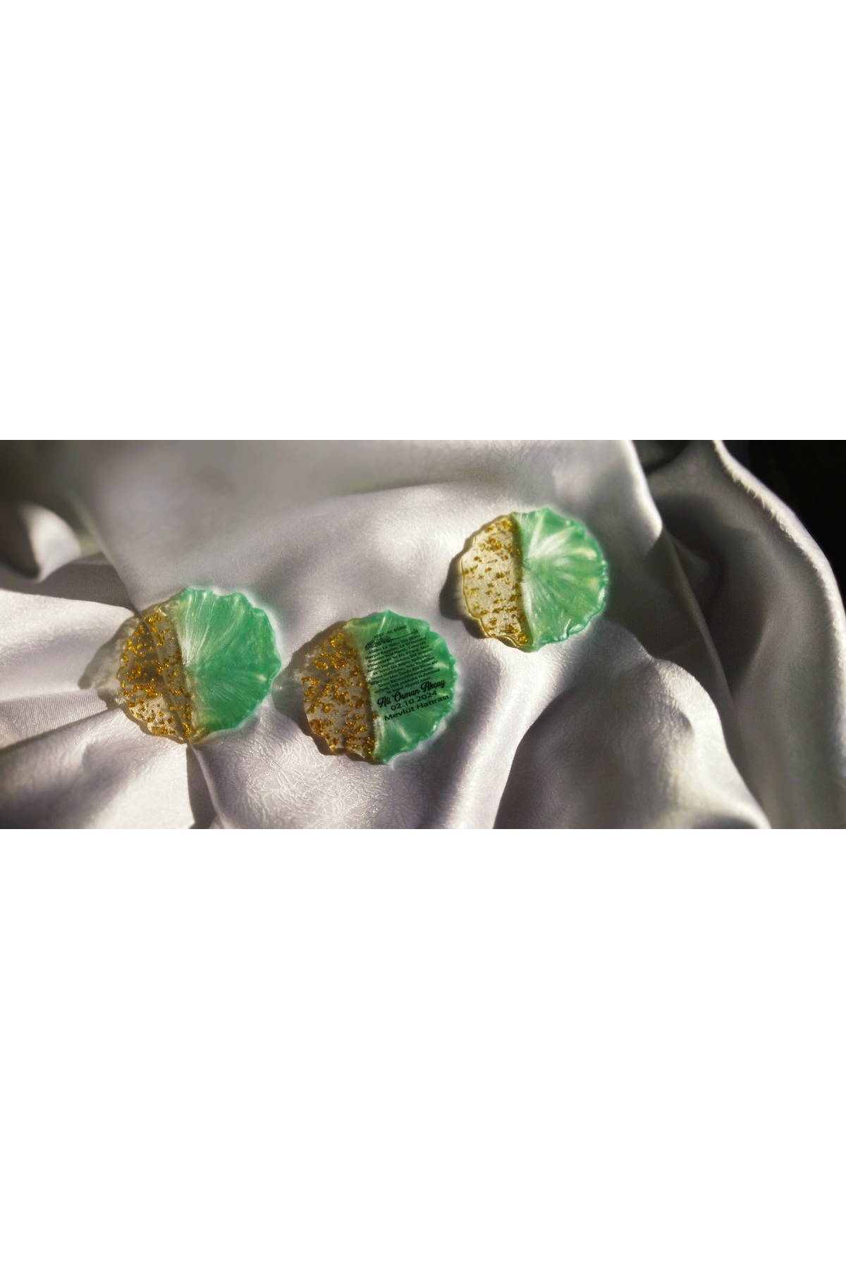 ErenAksesuar Yeşil Epoksi Magnet 10 Adet Sünnet Doğum Günü Mevlüt Söz Nişan Nikah Kına Düğün Kuran Hediyelik fotoğrafı 4 (önizleme)