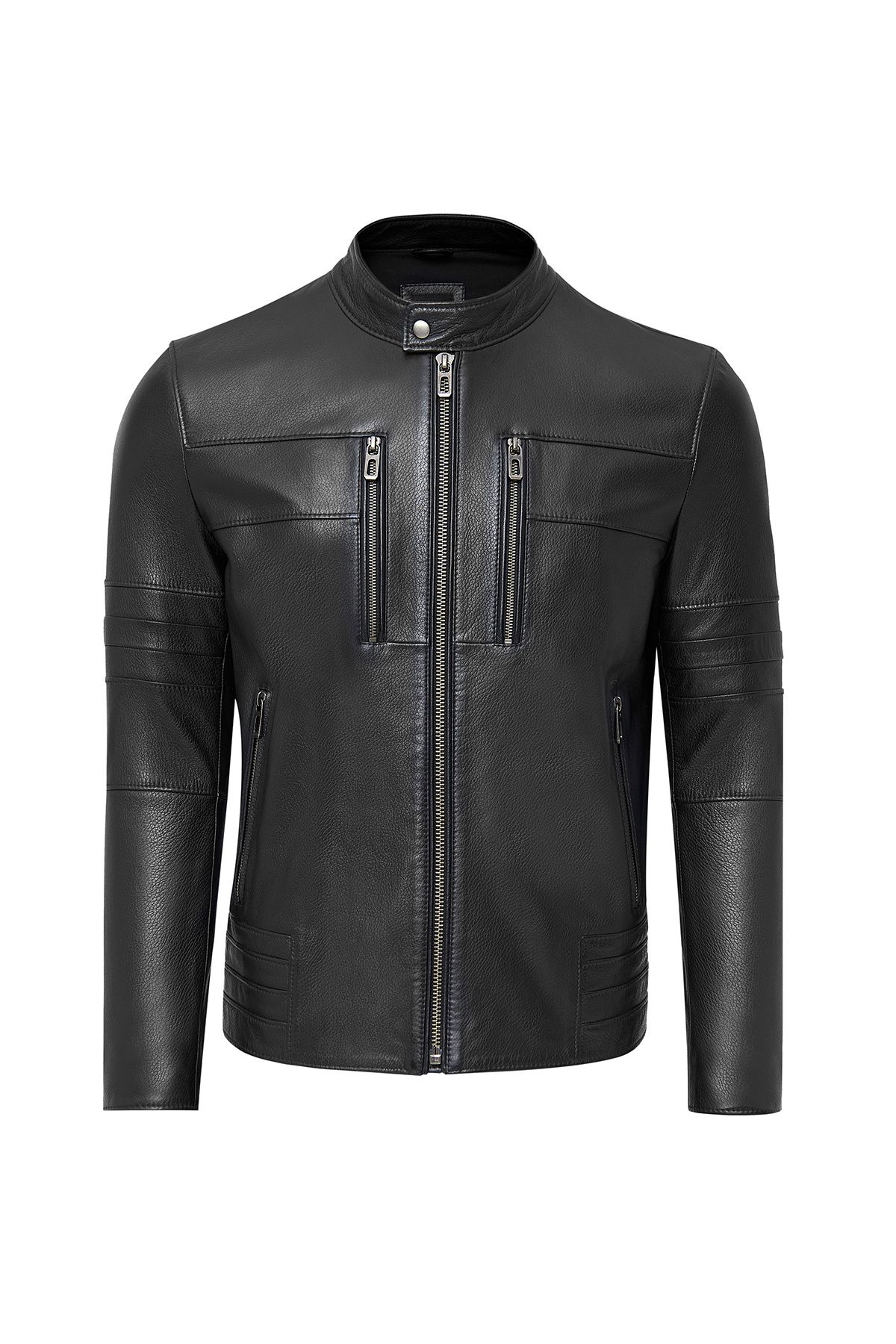 Derimod-Howard Men's Black Leather Jacket 24Wgf6555Cy 1