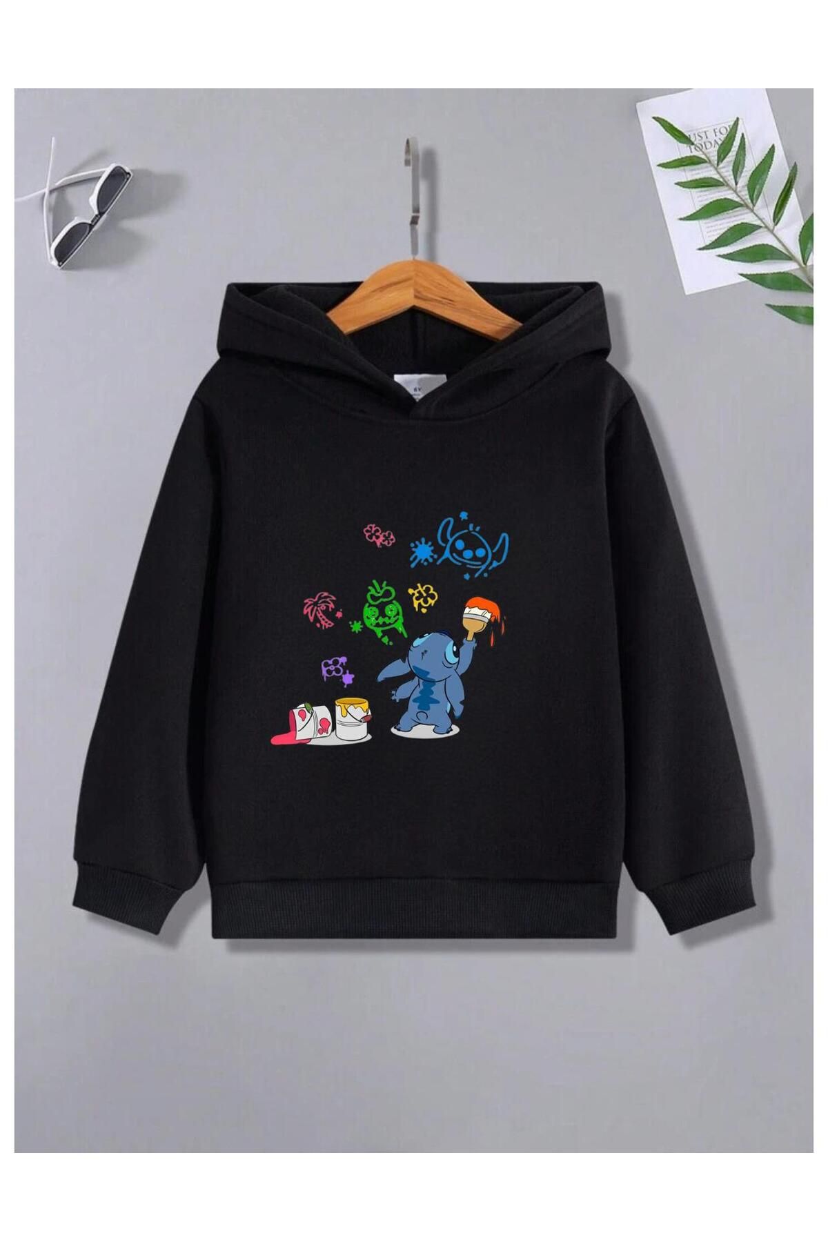 Massgai Hanorac Cu Glugă Din Bumbac Special Imprimat Cu Vopsea Pentru Copii Unisex - 11–12 years