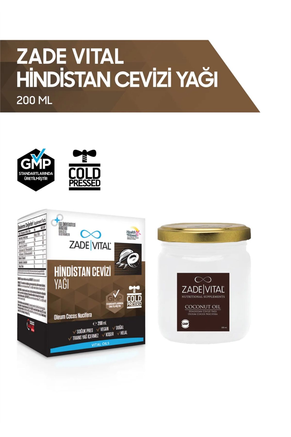 Zade Vital Hindistan Cevizi Yağı 200 ml