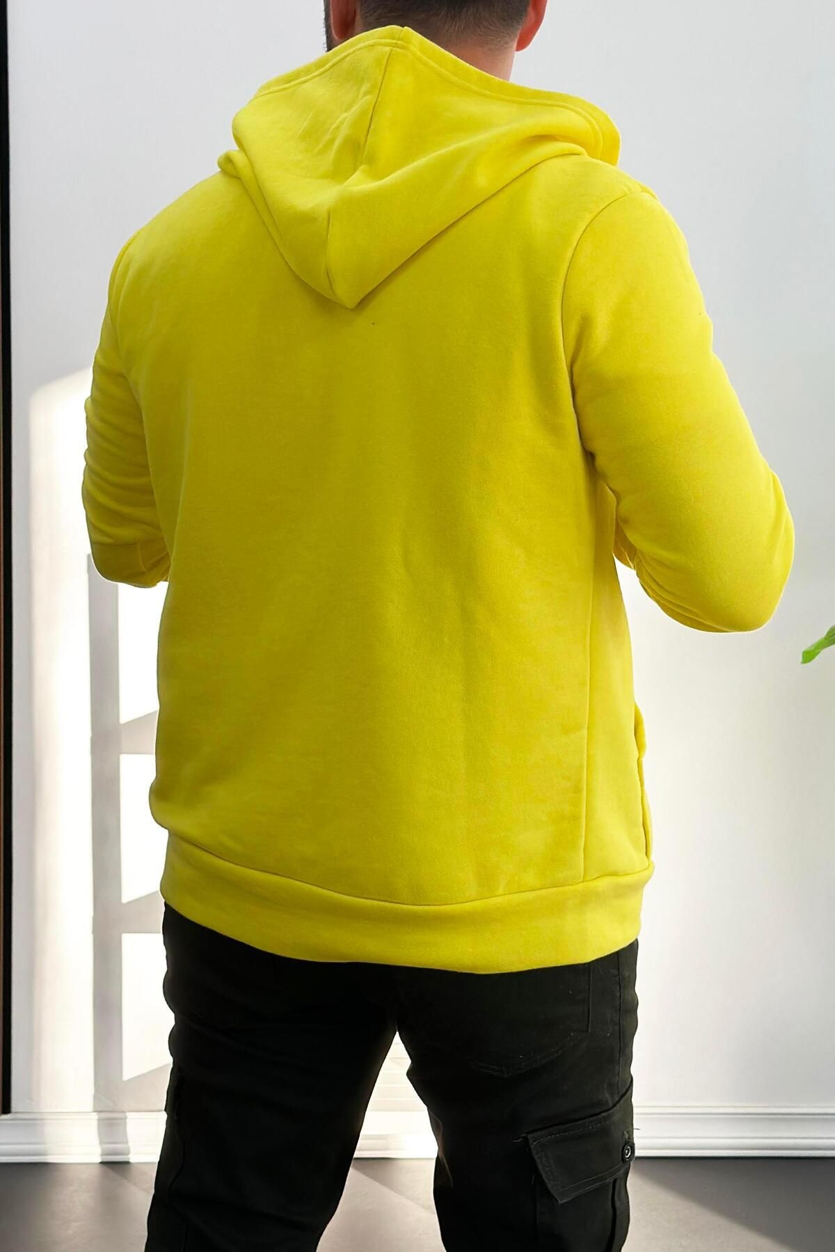 Edwox-Yellow Rasterless Hooded Cardigan - 3 Yarn Edw223 4