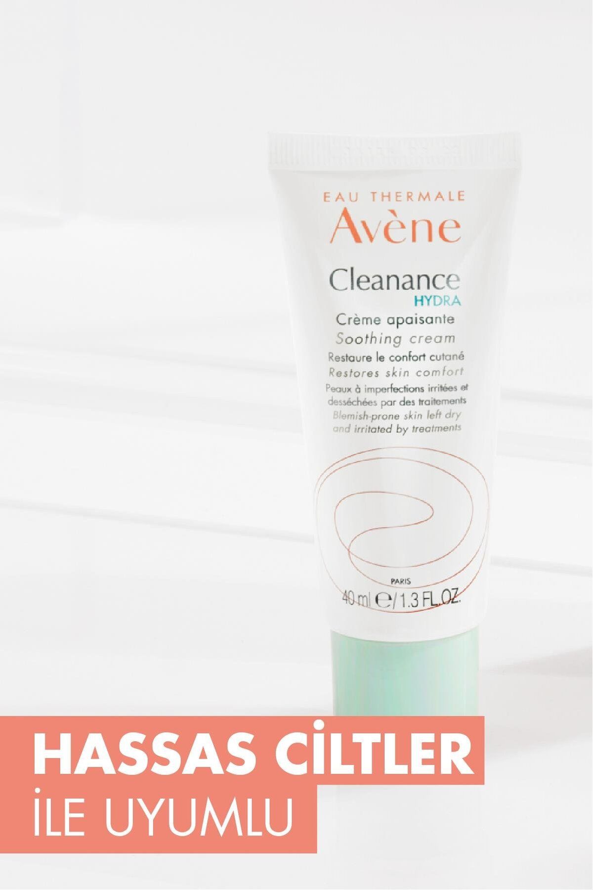 کرم مرطوب کننده Avene Cleanance Hydra برای حمایت از درمان های خشک کننده پوست آسیب دیده 40 میلی لیتر