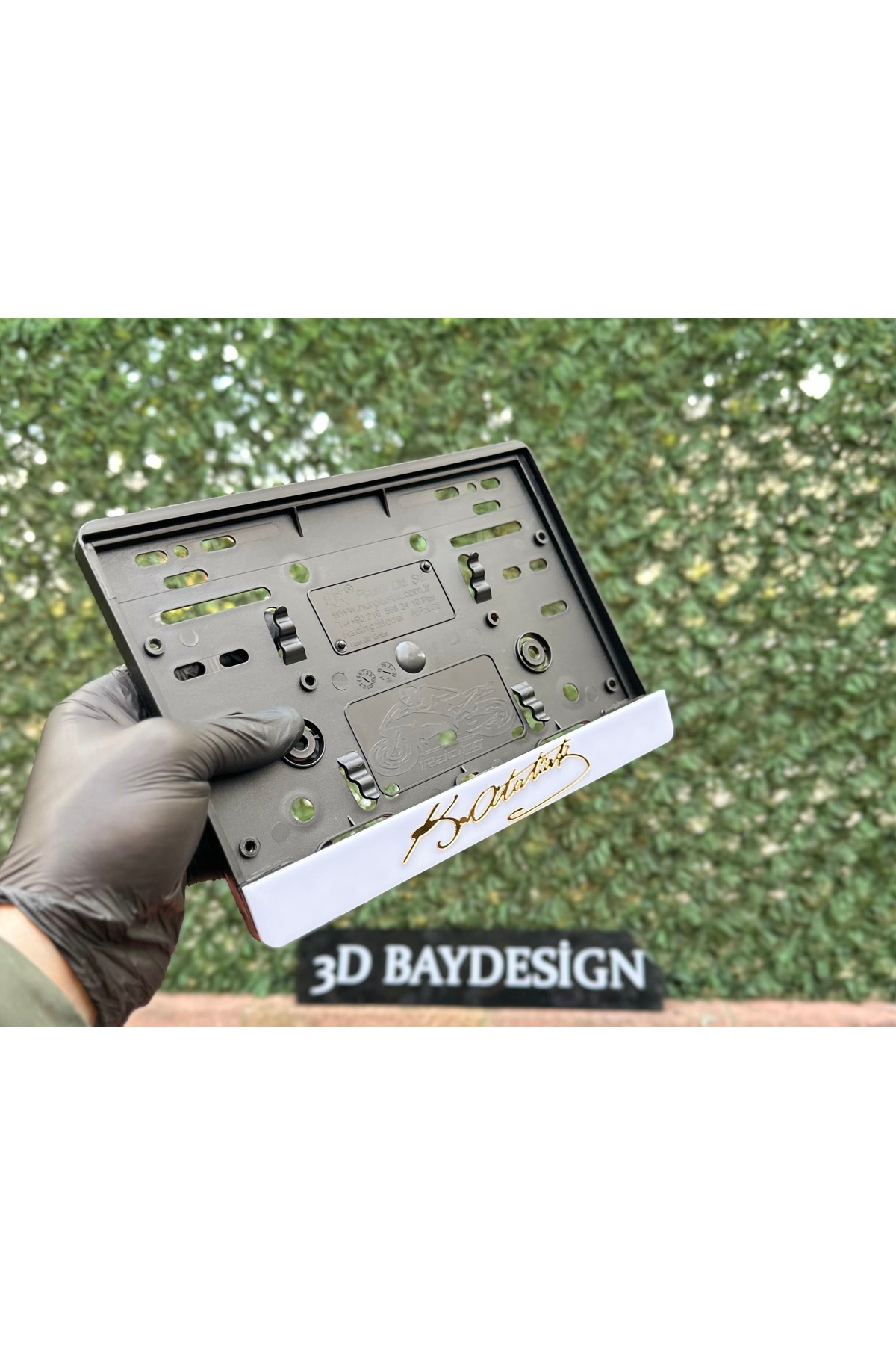 3dbaydesign Mustafa Kemal Atatürk I?mzalı Motorsiklet Plakalığı