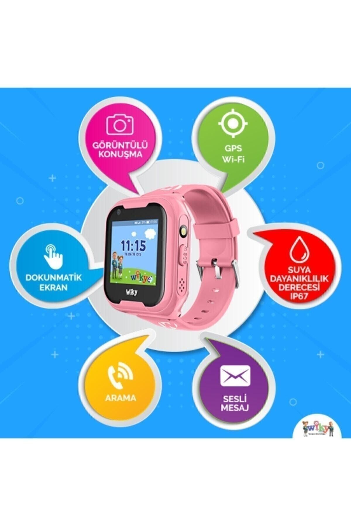 Wiky Watch 4g Akıllı Çocuk Saati Pembe Görüntülü Konuşma-2