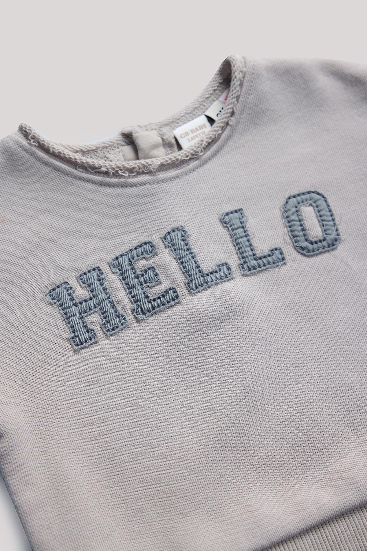 Layette BG Store Erkek Bebek Gri Sweatshirt fotoğrafı 3 (önizleme)