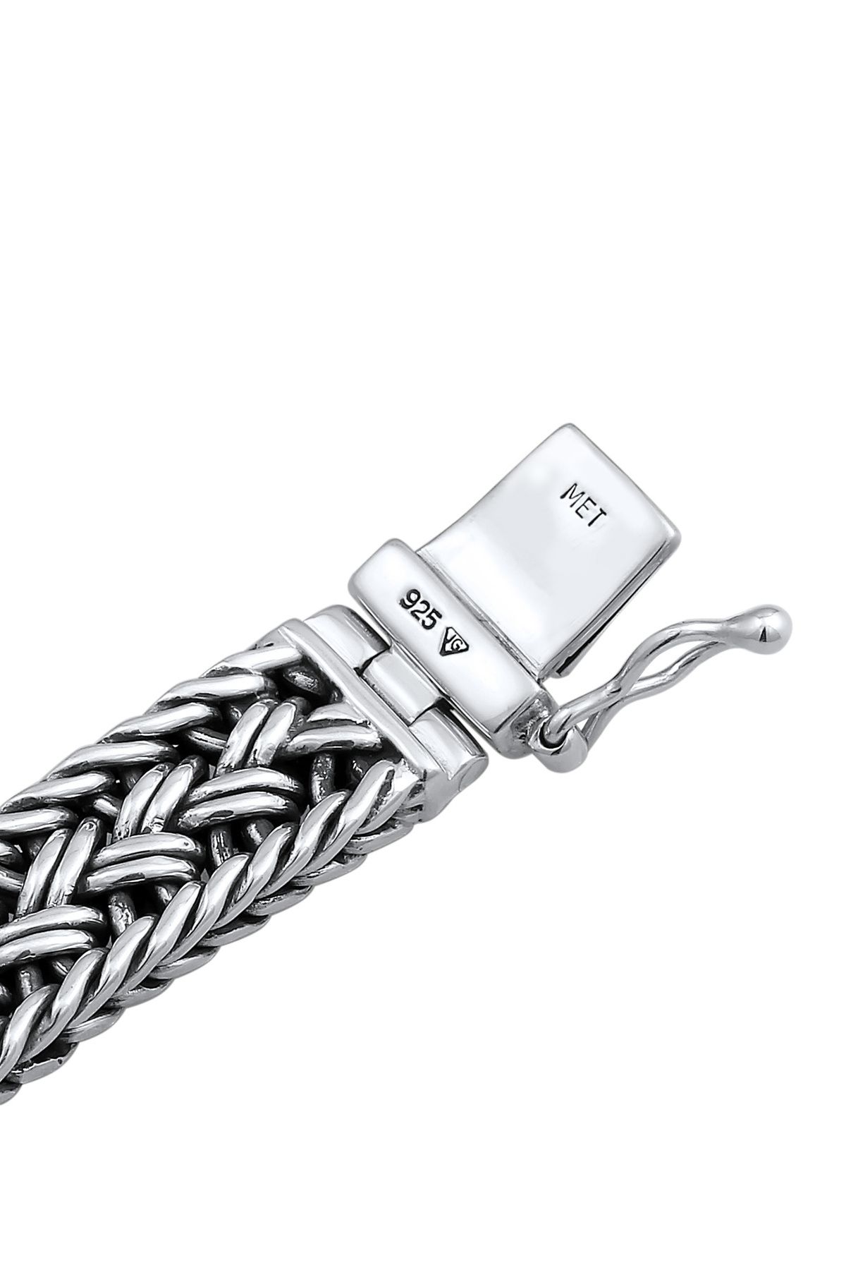 KUZZOI-Kol Bandı Unisex Panzer Kol Bandı Kastenverschluss 925er Silber 3