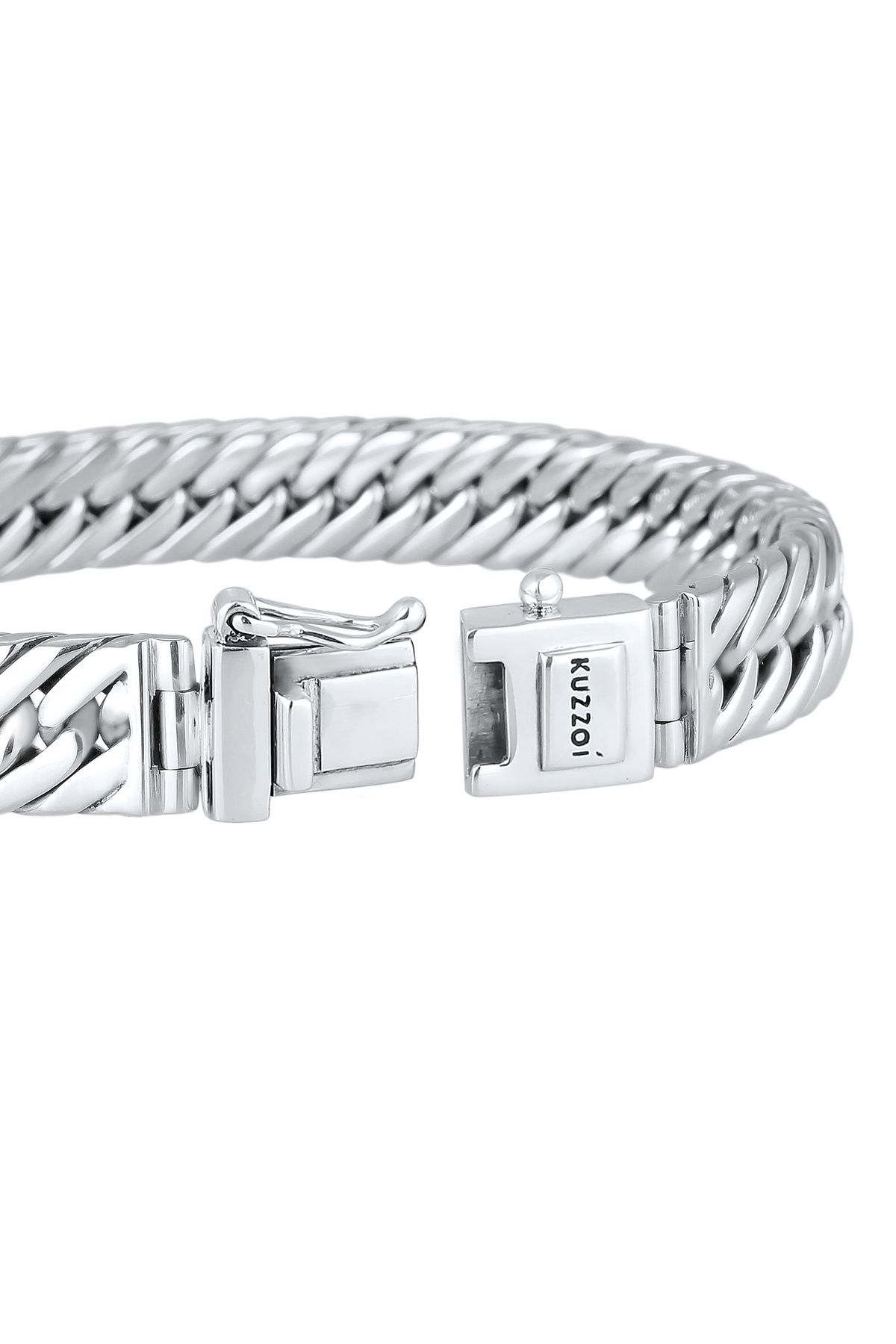 KUZZOI-Armband Unisex Gliederarmband Kastenverschluss 925 Silber 3