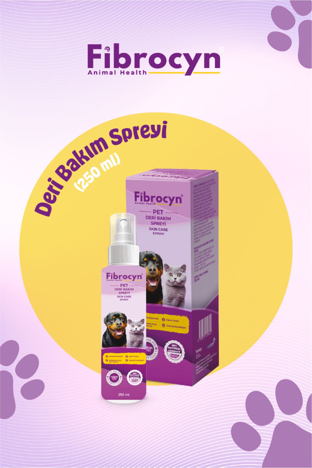 FİBROCYN Fibrocyn Anımal Healt Deri Bakım Spreyi 250 ml