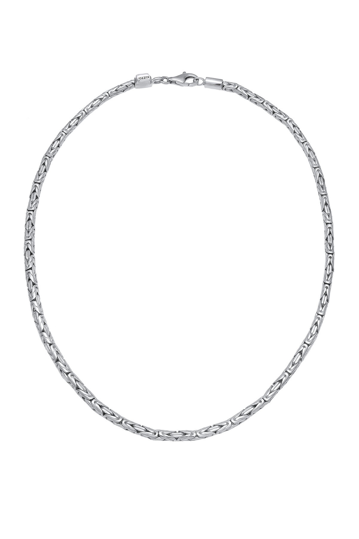 KUZZOI-Halskette Herren Königskette Rund Trend Massiv in 925 Sterling Silber Vergoldet 3