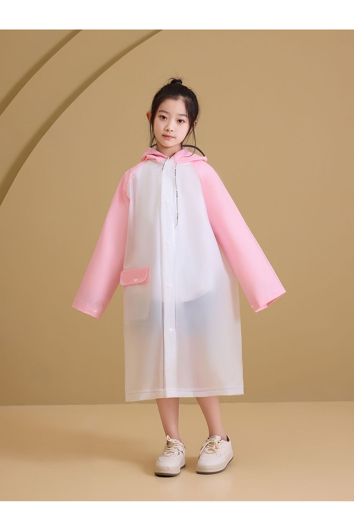 ESK-Create Your Own Pattern! Waterproof Children's Raincoat with Bag Compartment 3