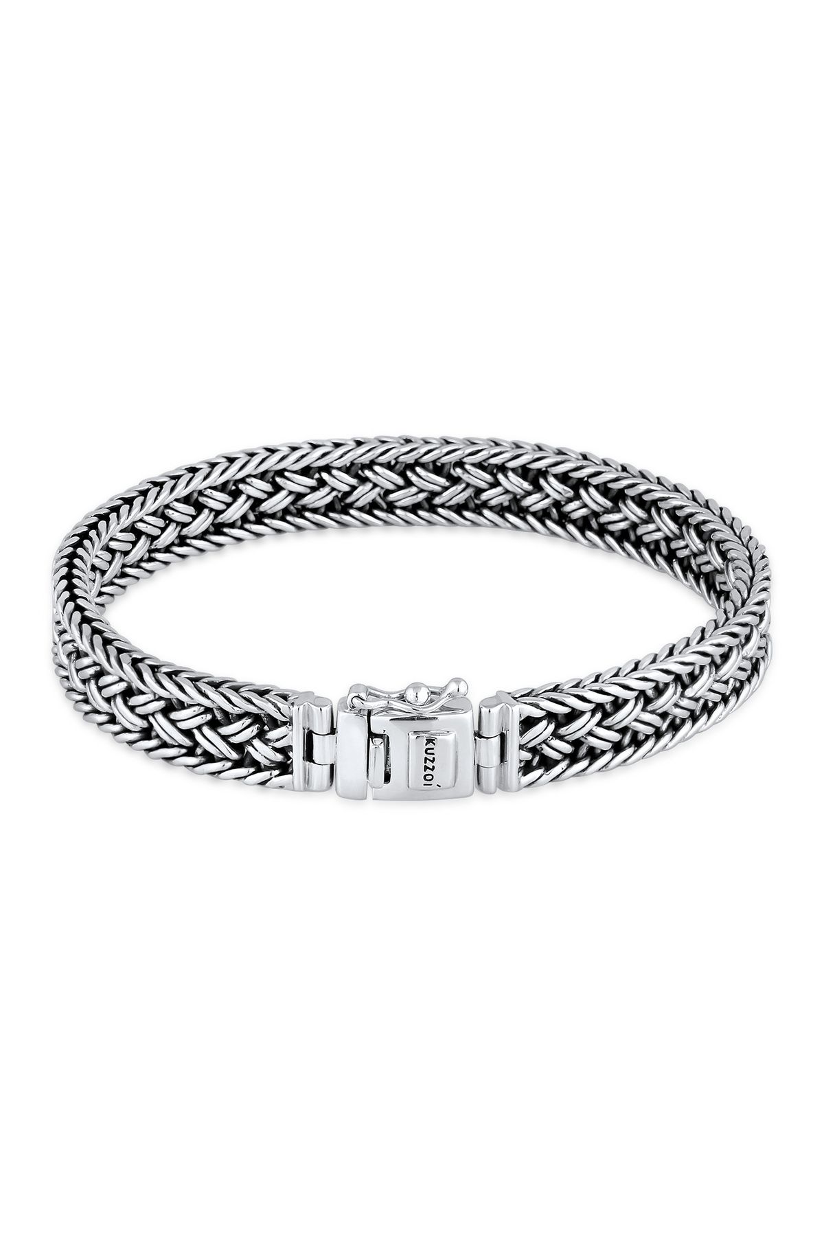 KUZZOI-Kol Bandı Unisex Panzer Kol Bandı Kastenverschluss 925er Silber 1