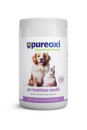 PureOxi Evcil Hayvan Islak Mendili 72'li Sert Plastik Ambalaj