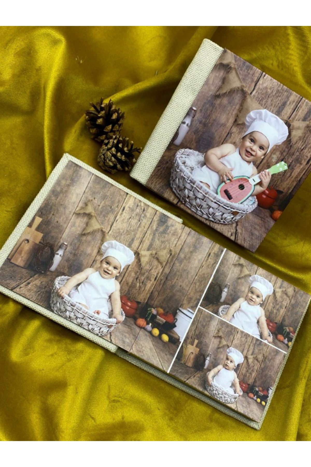 BASKI BURADA 3'lü Bebek Albümü,tasarim Albüm fotoğrafı 4 (önizleme)